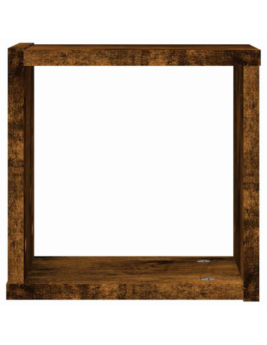 Scaffali da parete 4 pcs Rovere fumé 26 x 15 x 26 cm