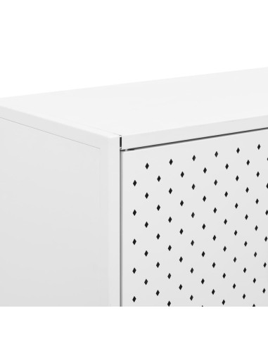 Credenza Alta Bianca 80x35x135 cm in Acciaio