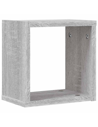 Scaffali da parete 2 pcs Grigio Sonoma 26 x 15 x 26 cm
