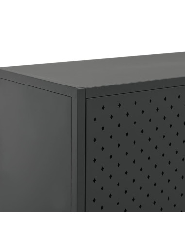 Credenza Alta Antracite 80x35x135 cm in Acciaio