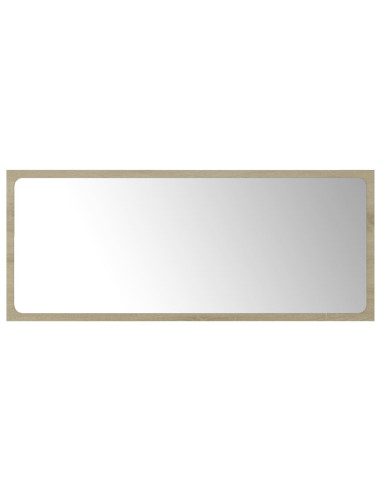 Specchio da Bagno Rovere Sonoma 90x1,5x37 cm Legno Multistrato
