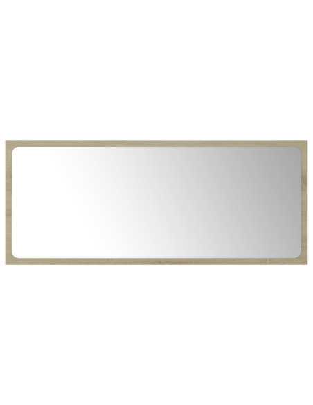Specchio da Bagno Rovere Sonoma 90x1,5x37 cm Legno Multistrato