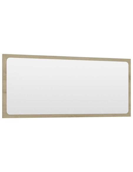 Specchio da Bagno Rovere Sonoma 90x1,5x37 cm Legno Multistrato
