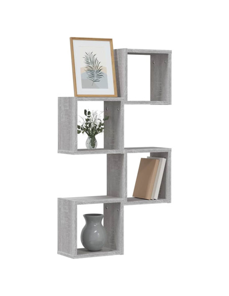 Scaffali da parete 4 pcs Grigio Sonoma 26 x 15 x 26 cm