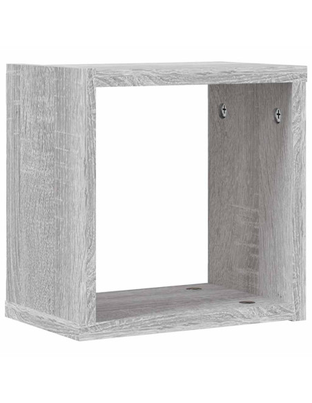 Scaffali da parete 4 pcs Grigio Sonoma 26 x 15 x 26 cm