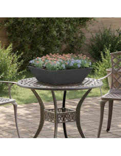 Vaso da giardino 5 pcs Nero 50 x 50 x 15 cm