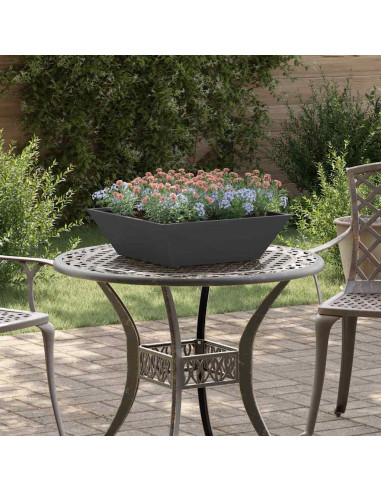Vaso da giardino 5 pcs Nero 50 x 50 x 15 cm