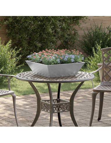Vaso da giardino Argento 50 x 50 x 15 cm Acciaio zincato