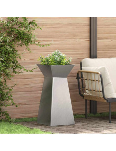 Vaso a Pilastro 2 pcs Argento 35 x 35 x 73 cm