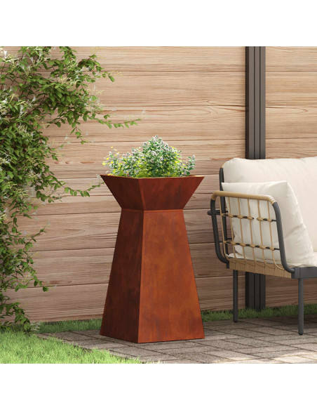 Vaso a Pilastro 2 pcs Argento 35 x 35 x 73 cm
