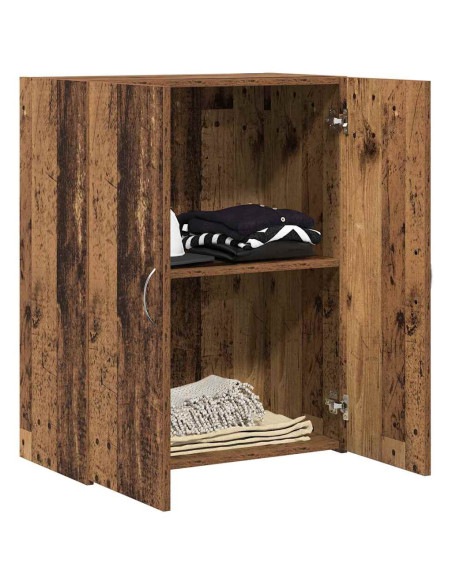 Mobile per Ufficio con porta Rovere Nero 70 x 32 x 77.5 cm