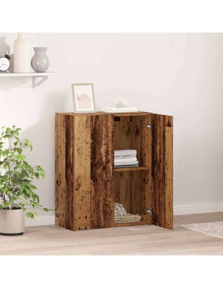 Mobile per Ufficio con porta Rovere Nero 70 x 32 x 77.5 cm