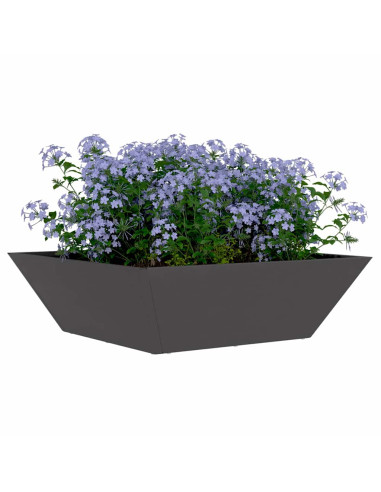 Vaso da giardino 5 pcs Nero 50 x 50 x 15 cm