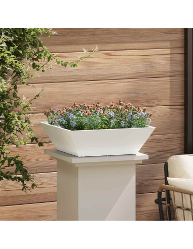Vaso da giardino Bianco 50 x 50 x 15 cm