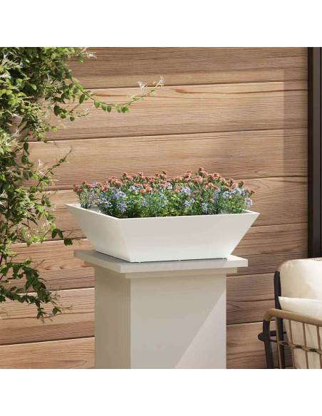 Vaso da giardino Bianco 50 x 50 x 15 cm