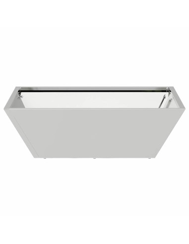 Vaso da giardino Argento 50 x 50 x 15 cm Acciaio zincato