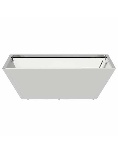 Vaso da giardino Argento 50 x 50 x 15 cm Acciaio zincato