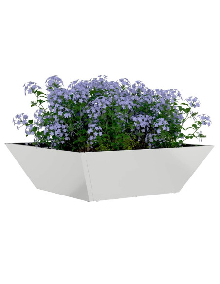 Vaso da giardino 5 pcs Argento 50 x 50 x 15 cm Acciaio zincato