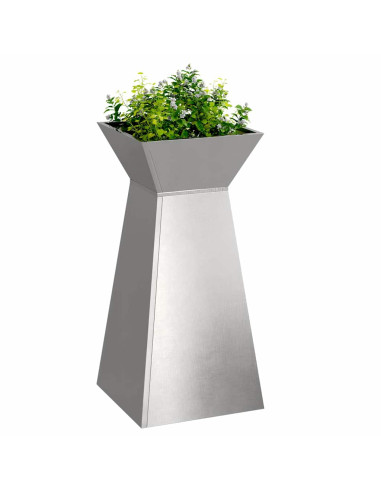 Vaso a Pilastro 2 pcs Argento 35 x 35 x 73 cm