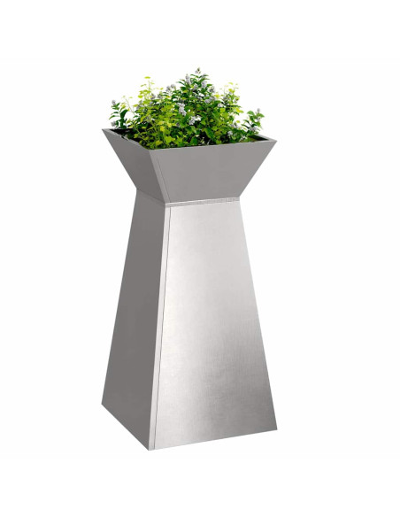 Vaso a Pilastro 2 pcs Argento 35 x 35 x 73 cm