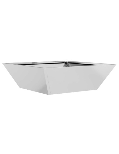 Vaso da giardino 5 pcs Argento 50 x 50 x 15 cm Acciaio zincato