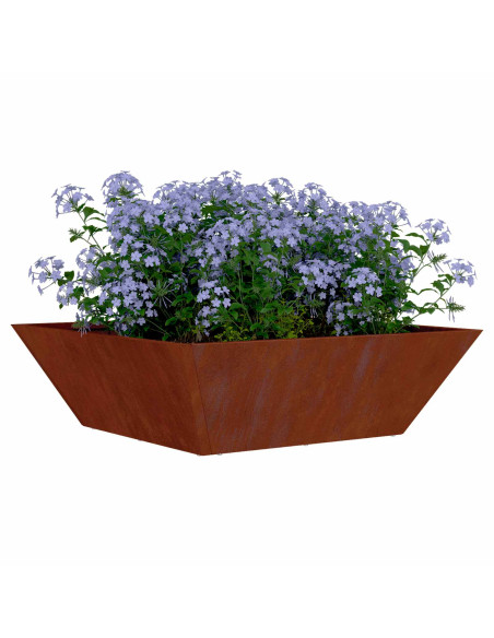 Vaso da giardino 5 pcs Ruggine 50 x 50 x 15 cm