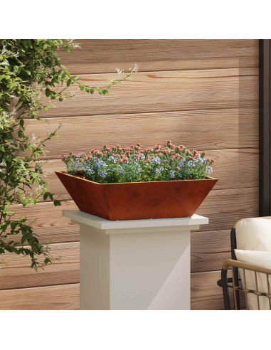 Vaso da giardino 5 pcs Ruggine 50 x 50 x 15 cm