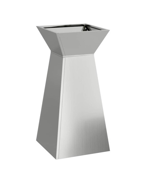 Vaso a Pilastro 2 pcs Argento 35 x 35 x 73 cm