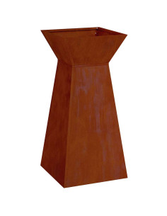 Vaso a Pilastro Argento 35 x 35 x 73 cm 2