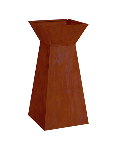 Vaso a Pilastro Argento 35 x 35 x 73 cm