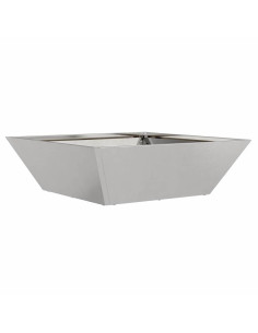 Vaso da giardino Argento 50 x 50 x 15 cm Acciaio inossidabile 2