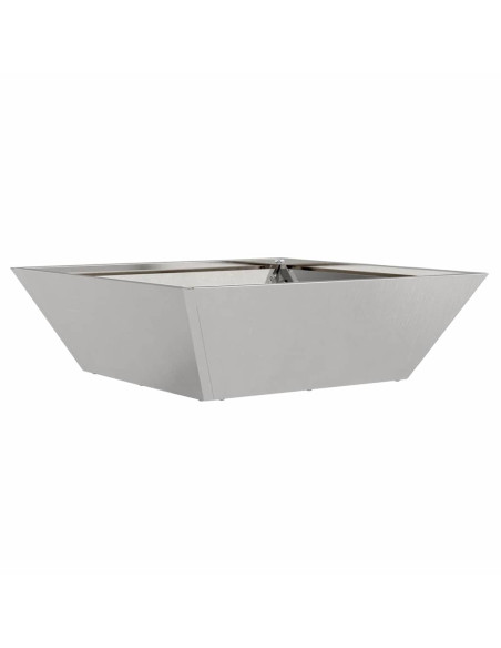 Vaso da giardino Argento 50 x 50 x 15 cm Acciaio inossidabile
