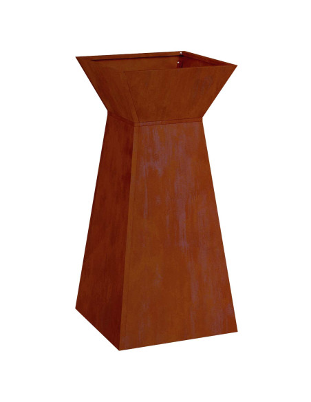 Vaso a Pilastro Argento 35 x 35 x 73 cm