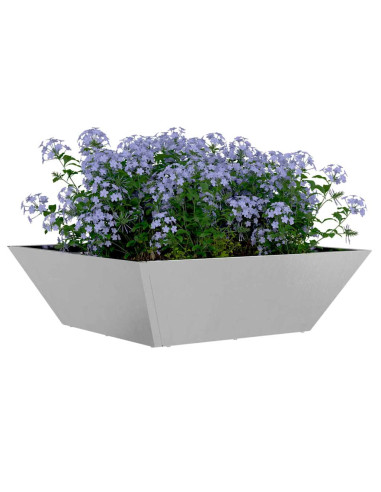 Vaso da giardino Argento 50 x 50 x 15 cm Acciaio inossidabile