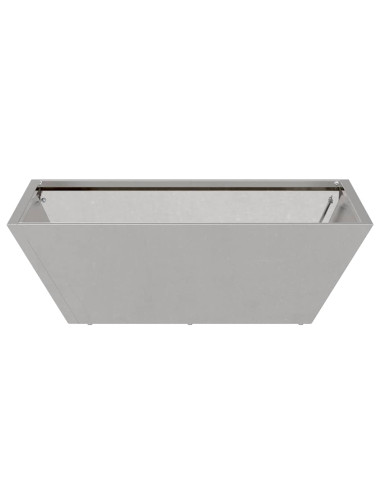 Vaso da giardino Argento 50 x 50 x 15 cm Acciaio inossidabile
