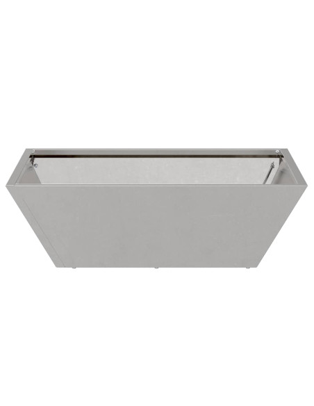Vaso da giardino Argento 50 x 50 x 15 cm Acciaio inossidabile