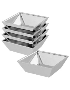 Vaso da giardino 5 pcs Argento 50 x 50 x 15 cm 2