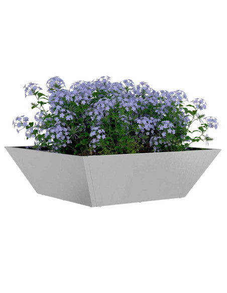 Vaso da giardino 5 pcs Argento 50 x 50 x 15 cm