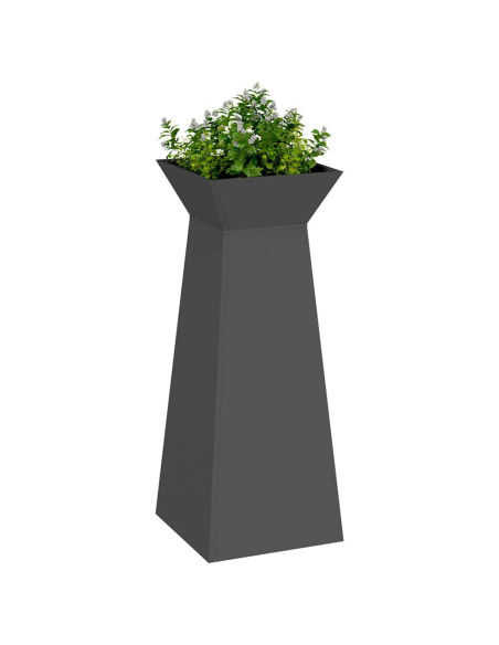 Vaso a Pilastro Nero 40 x 40 x 100 cm