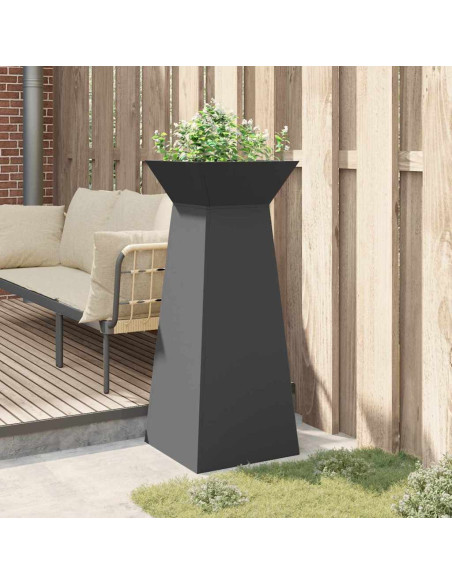 Vaso a Pilastro Nero 40 x 40 x 100 cm