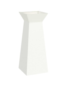 Vaso a Pilastro Bianco 40 x 40 x 100 cm 2