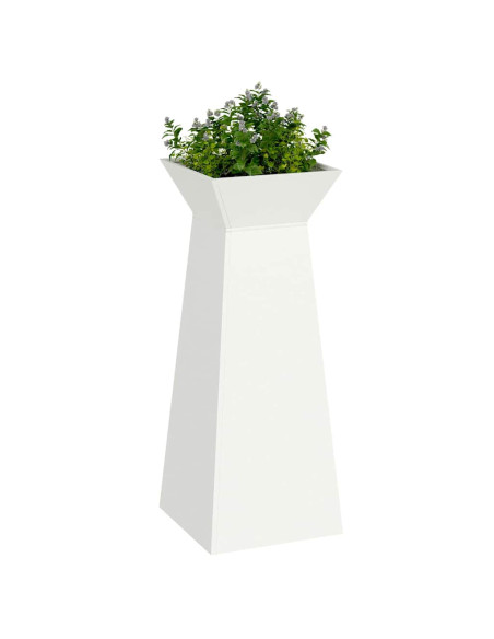 Vaso a Pilastro Bianco 40 x 40 x 100 cm