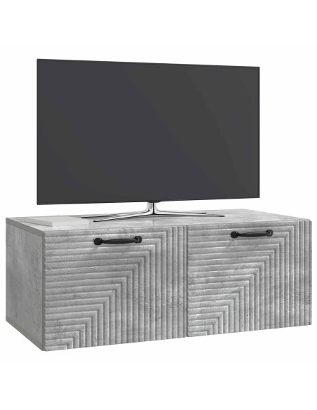 Mobile Porta TV da Muro Grigio Cemento 78,5 x 41 x 30 cm