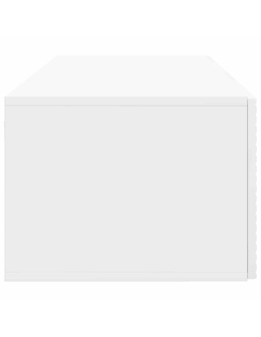 Mobile Porta TV da Muro Bianco Lucido 78,5 x 41 x 30 cm