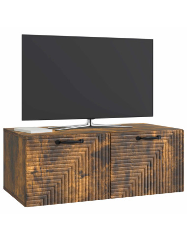 Mobile Porta TV da Muro Rovere Fumo 78,5 x 41 x 30 cm