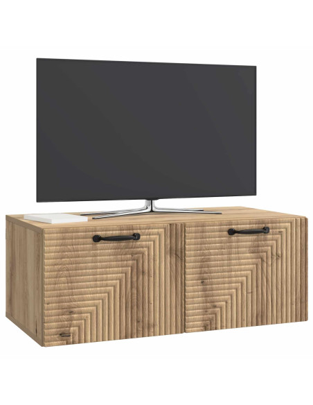Mobile Porta TV da Muro Rovere Artigianale 78,5 x 41 x 30 cm