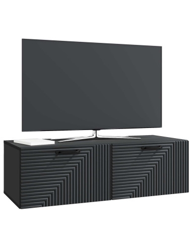 Mobile Porta TV da Muro Montaggio a parete Nero 98 x 41 x 30 cm
