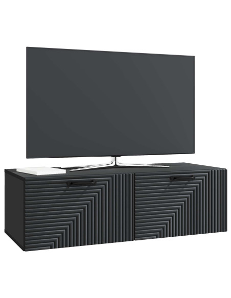 Mobile Porta TV da Muro Montaggio a parete Nero 98 x 41 x 30 cm