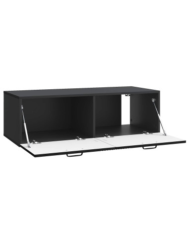 Mobile Porta TV da Muro Montaggio a parete Nero 98 x 41 x 30 cm
