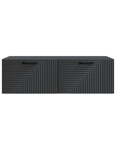 Mobile Porta TV da Muro Montaggio a parete Nero 98 x 41 x 30 cm